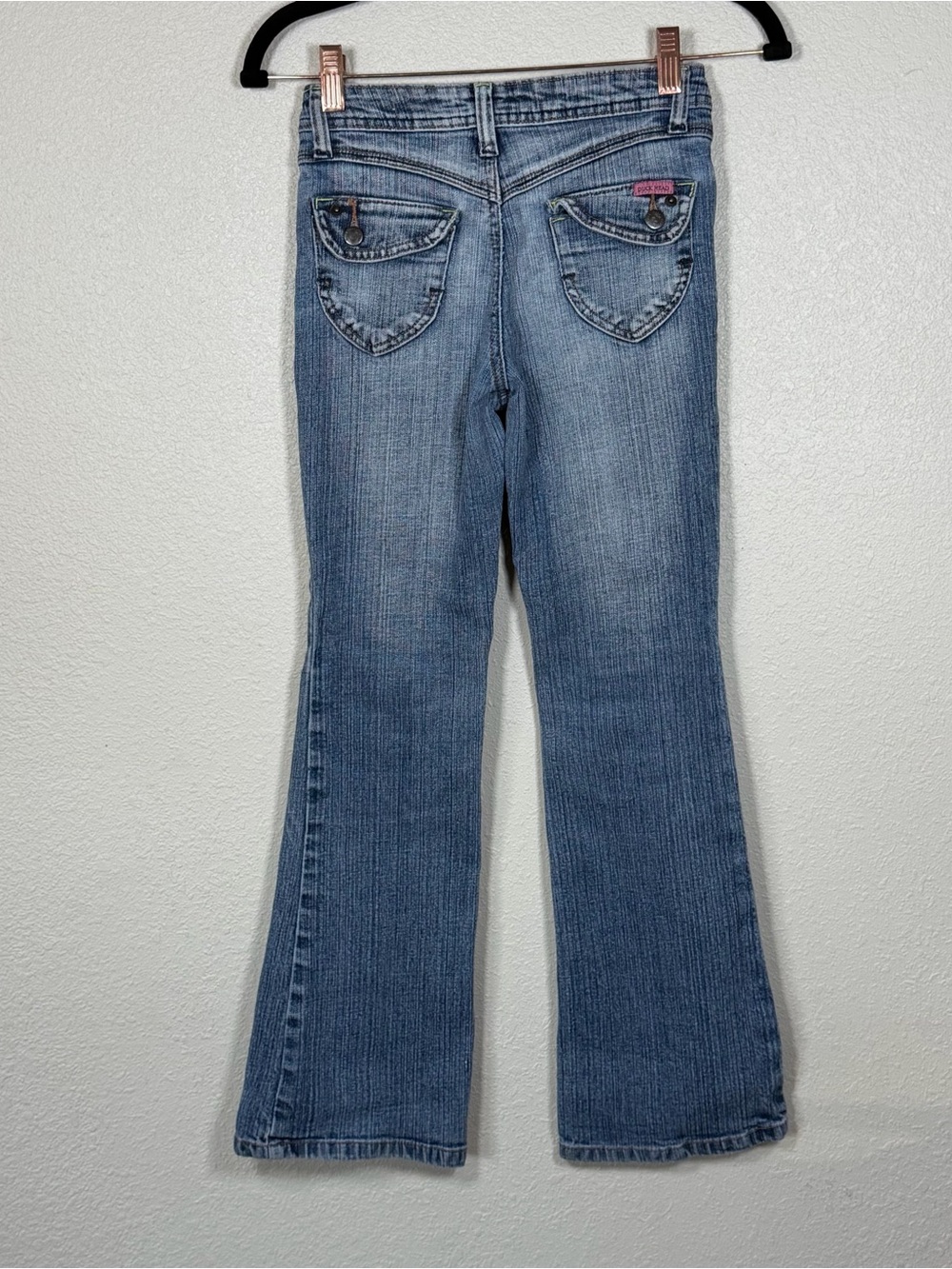 Duck Head Jeans Girls 10 Medium Wash Faded Flare Stretch Denim Southern Western